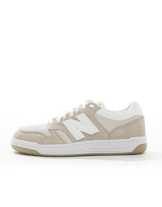 New Balance 480 unisex suede trainers in sand - Image 3