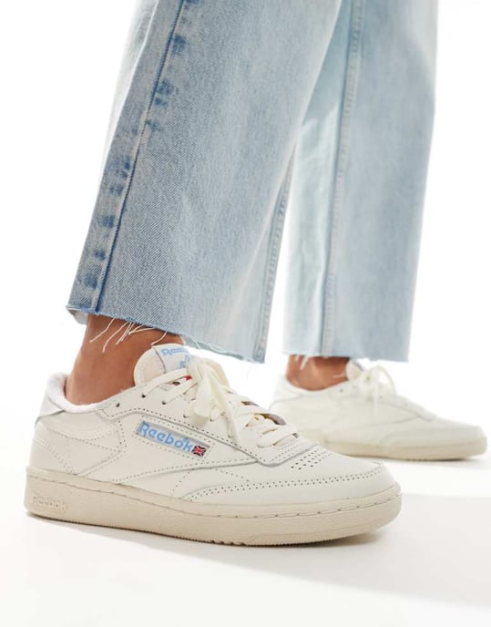 Reebok Club C 85 vintage trainers in off white - Image 1