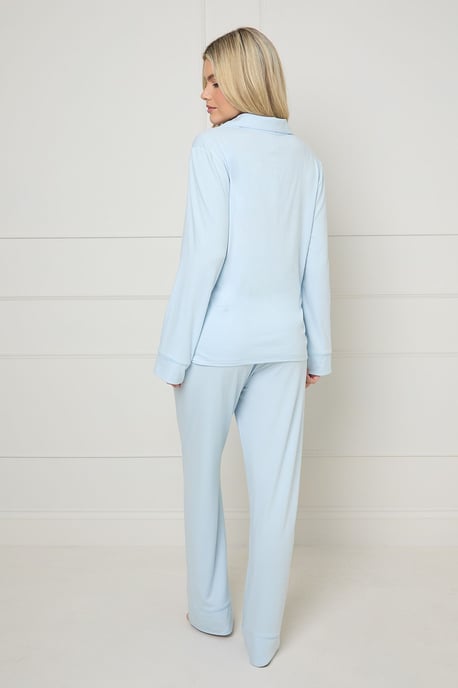 Nightwear Tipped Long Sleeve Pyjama Set - Image 3