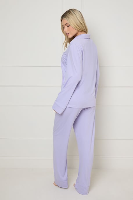 Nightwear Tipped Long Sleeve Pyjama Set - Image 3