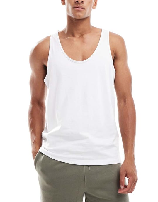 ASOS DESIGN essentials 5 pack vests in multiple colours - Image 2