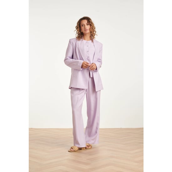 Smashed Lemon Linnen-look blazer met dubbele knoopsluiting | - Image 5