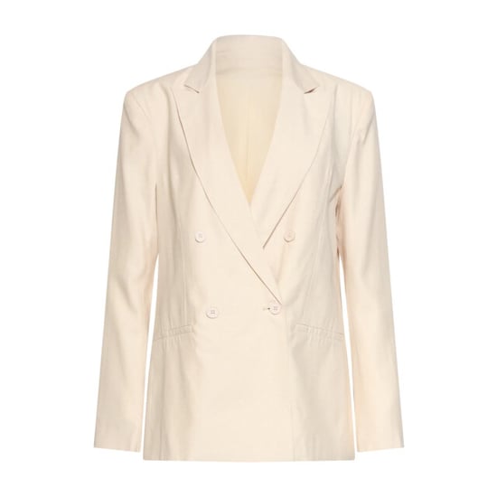 Smashed Lemon Linnen-look blazer met dubbele knoopsluiting | - Image 6
