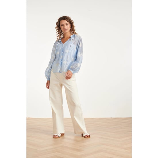 Smashed Lemon Luchtige boho-blouse met geborduurde print | - Image 6