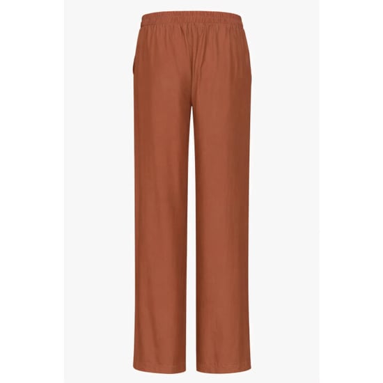 Smashed Lemon Stijlvolle wide-leg broek met gladde tailleband | - Image 3