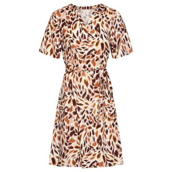 Smashed Lemon Elegante korte jurk met abstracte dierenprint | - Image 4