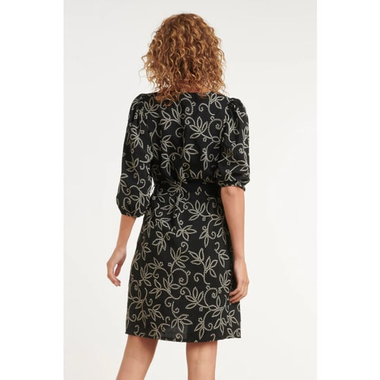 Smashed Lemon Elegante jurk met verfijnde bloem print en tailleceintuur | - Image 2