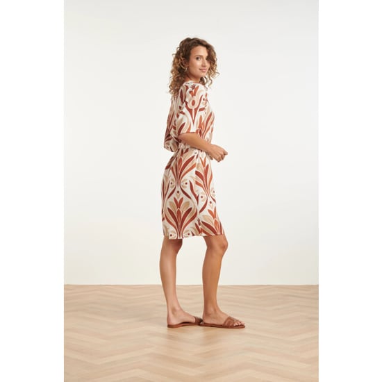 Smashed Lemon Tuniekjurk met flare-mouwen en retro print | - Image 3
