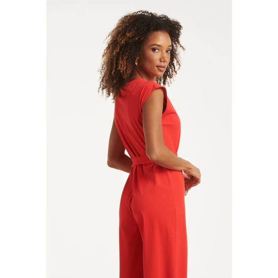 Smashed Lemon Elegante jumpsuit in travel kwaliteit met wijde pijp | - Image 3
