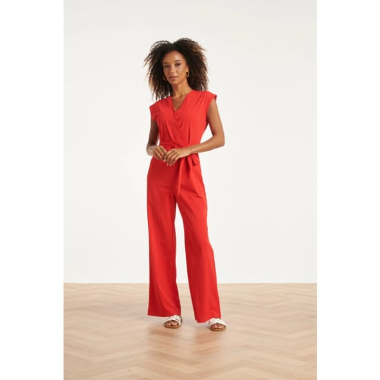 Smashed Lemon Elegante jumpsuit in travel kwaliteit met wijde pijp | - Image 5