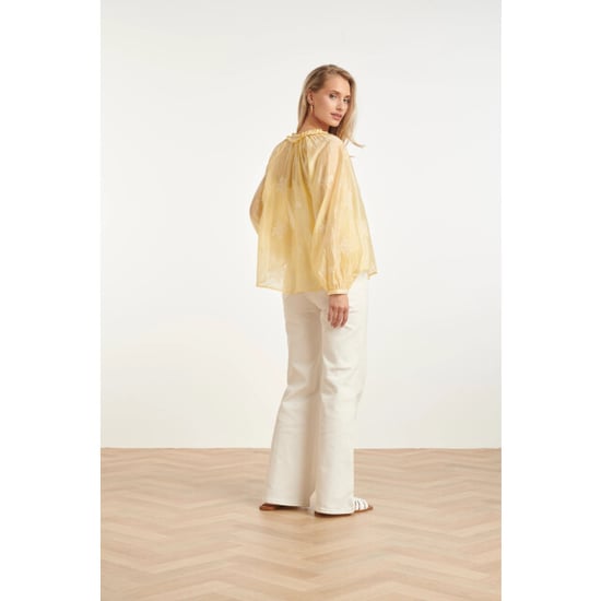 Smashed Lemon Luchtige boho-blouse met geborduurde print | - Image 3