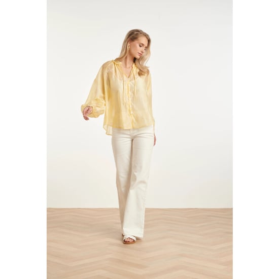 Smashed Lemon Luchtige boho-blouse met geborduurde print | - Image 4