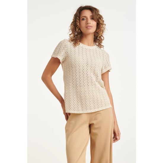 Smashed Lemon T-shirt top met all-over structuur | - Image 4
