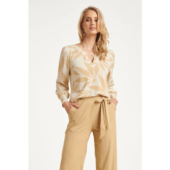 Smashed Lemon Travel blouse met bloemprint in beige & off-white | - Image 1