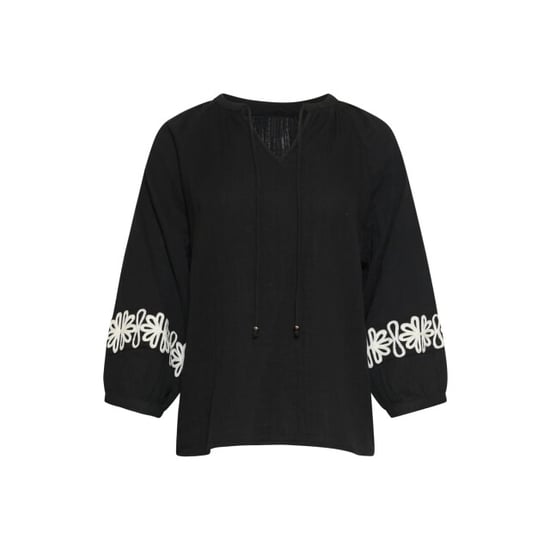 Smashed Lemon Luchtige blouse met contrasterende borduring | - Image 2