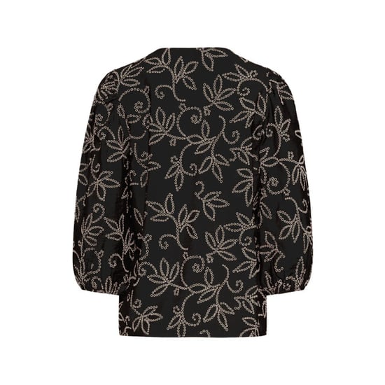 Smashed Lemon Dames blouse met verfijnde bloem print en v-hals | - Image 2