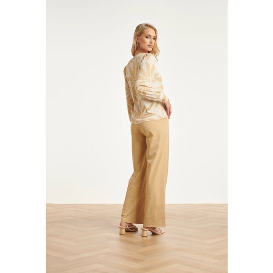 Smashed Lemon Travel blouse met bloemprint in beige & off-white | - Image 2