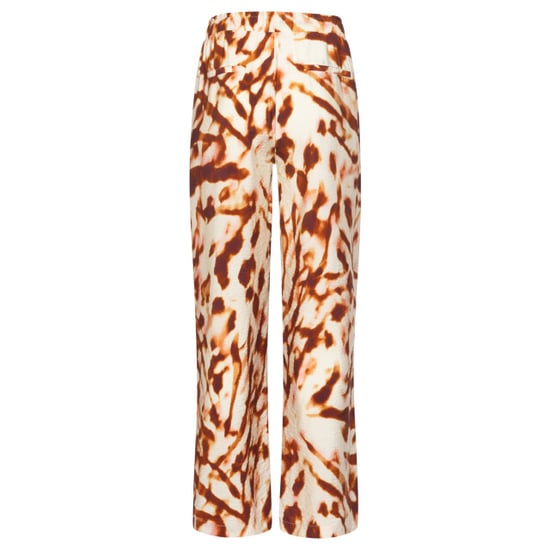 Smashed Lemon Wijde broek met tie-dye look print in bruin en roze | - Image 3