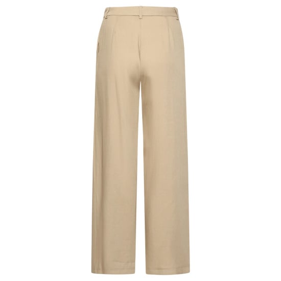Smashed Lemon Luchtige wide leg broek in zandkleur – stijlvolle essentials | - Image 6