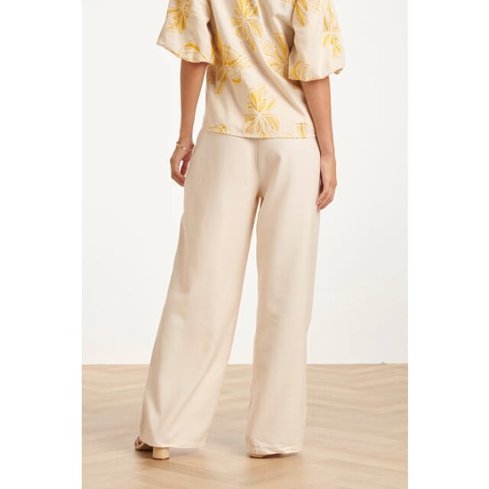 Smashed Lemon Wide leg pantalon met naaddetail | - Image 4