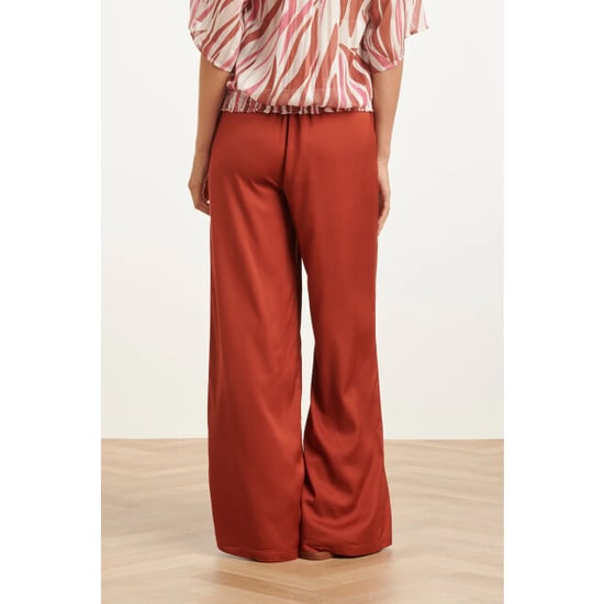 Smashed Lemon Wide leg pantalon met satijn-glans | - Image 6