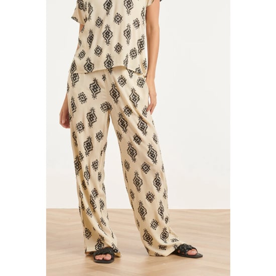 Smashed Lemon Beige broek met zwarte aztec print | - Image 3