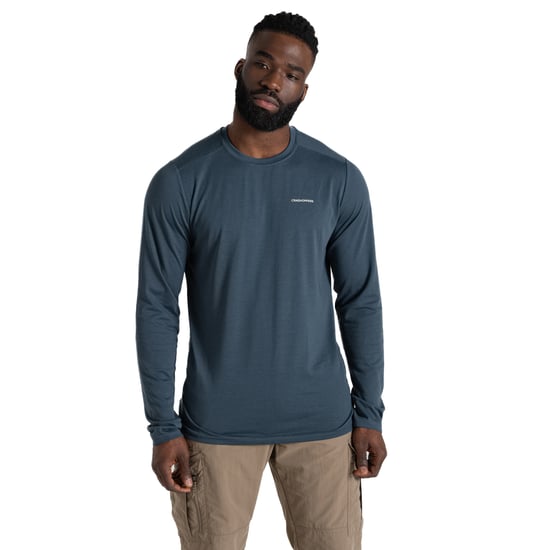 Craghoppers Heren Abel Nosilife T-shirt met lange mouwen (Blauwe steen) - Image 3