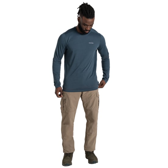 Craghoppers Heren Abel Nosilife T-shirt met lange mouwen (Blauwe steen) - Image 4