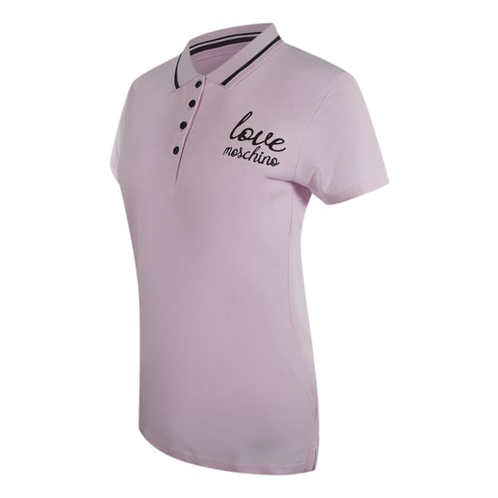 Love Moschino Signature Logo Roze Poloshirt - Image 2