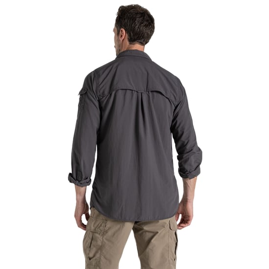 Craghoppers Heren Adventure III Nosilife shirt met lange mouwen (Zwarte peper) - Image 2