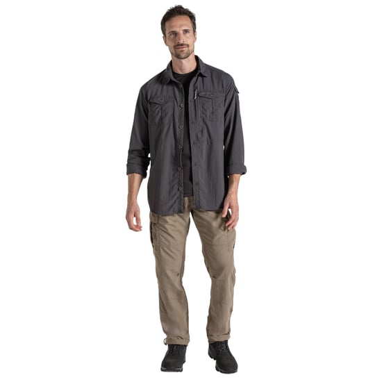 Craghoppers Heren Adventure III Nosilife shirt met lange mouwen (Zwarte peper) - Image 4