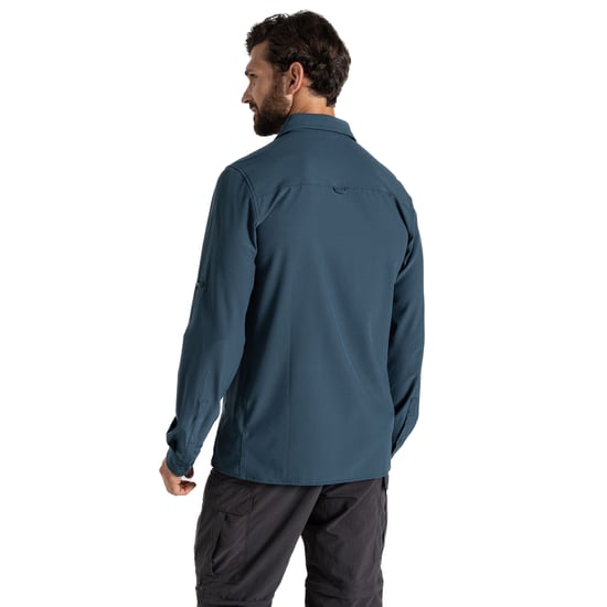 Craghoppers Heren Nosilife Shirt Met Lange Mouwen (Blauwe steen) - Image 2