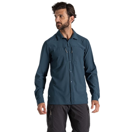 Craghoppers Heren Nosilife Shirt Met Lange Mouwen (Blauwe steen) - Image 3