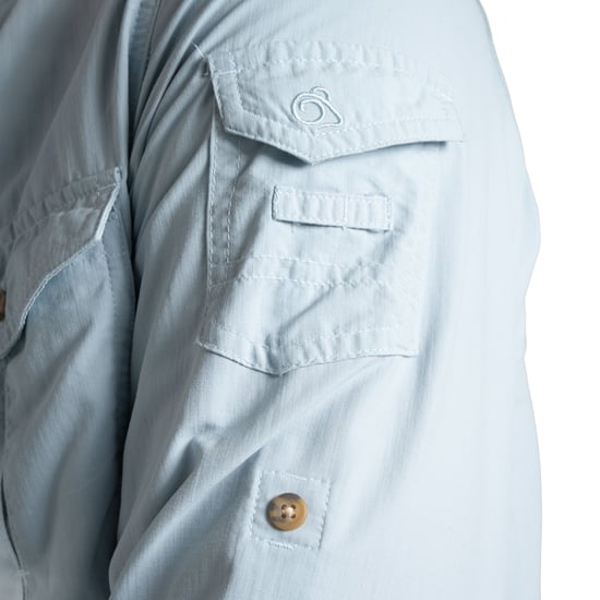 Craghoppers Heren Adventure III Nosilife shirt met lange mouwen (Niagara Blauw) - Image 3