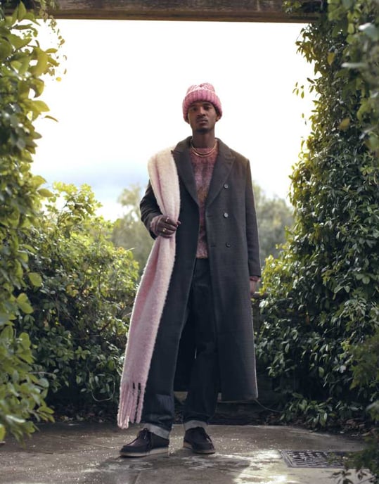 Topman single breasted overcoat in heritage check - Image 1