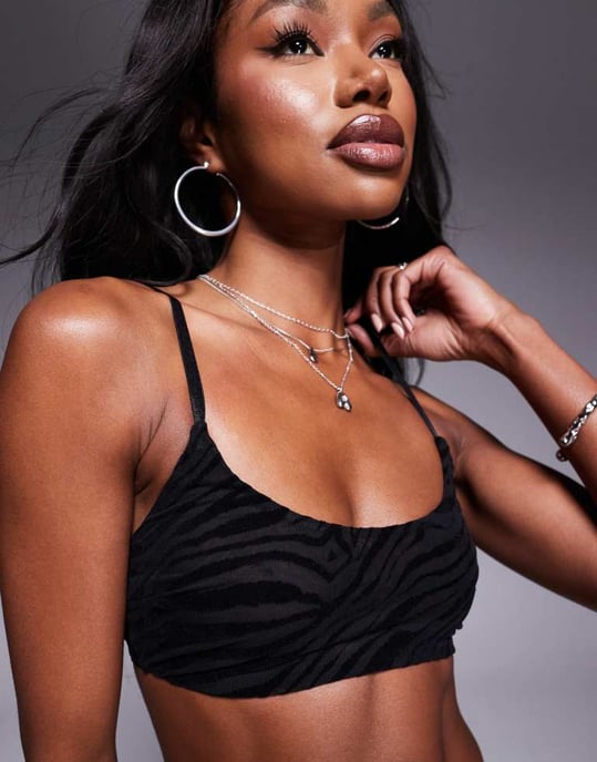 ASOS DESIGN Mila soft crop in tiger print - Image 2