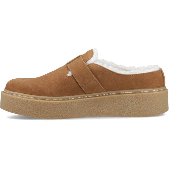 Hush Puppies Blanche Fur Womens Mules Sandals Tan - Image 2