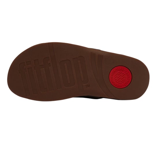 Fit Flop Mens Freeway Leather Pool Sliders (Brown) - Image 4