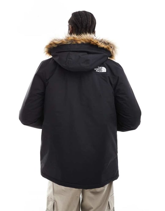 The North Face Zaneck faux fur hooded parka in black - Image 2