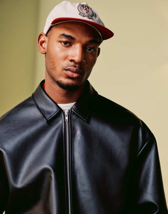 ASOS DESIGN jacket in faux leather in black - Image 2