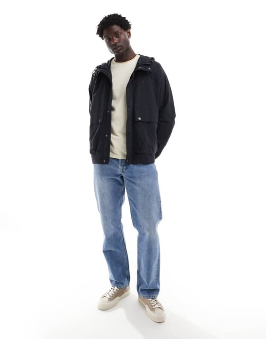 Fred Perry short parka jacket in navy - Image 4