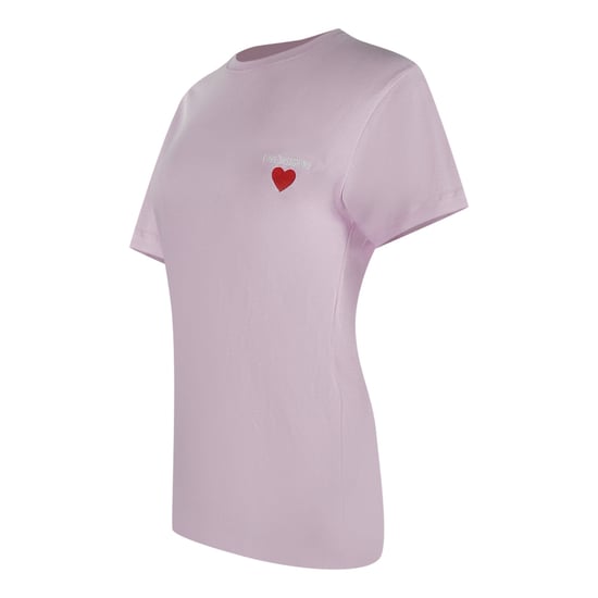 Love Moschino Small Heart Signature Logo Pink T-shirt - Image 2