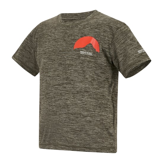 Regatta Childrens/Kids Alvarado Back Print T-Shirt (Dark Khaki Marl) - Image 3