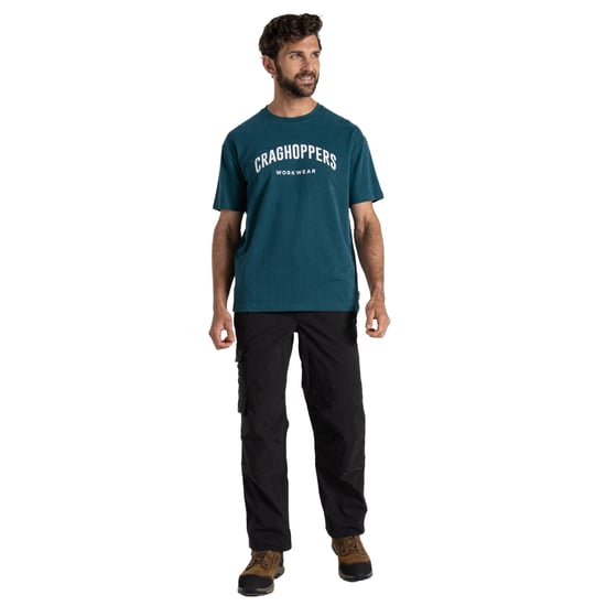 Craghoppers Mens Batley Work T-Shirt (Dark Aegean Blue) - Image 3