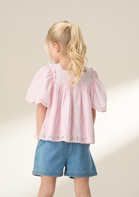 Flo Pink Woven Cotton Top - Image 4