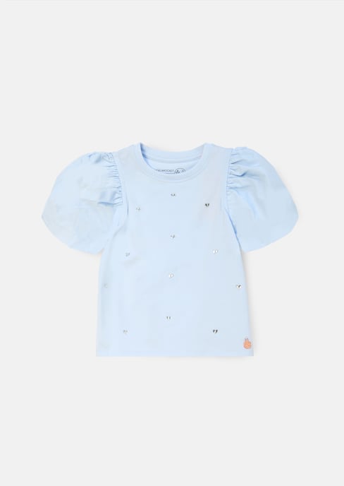 Reyna Diamonte Puff Sleeve Tee - Image 1
