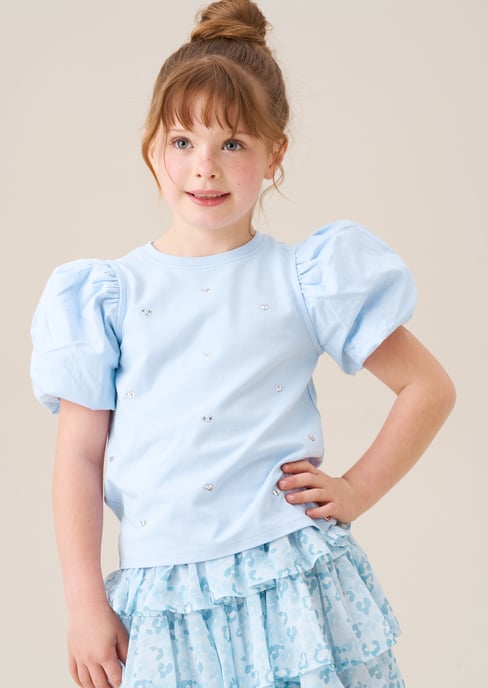 Reyna Diamonte Puff Sleeve Tee - Image 2