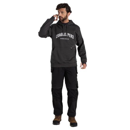 Craghoppers Mens Workwear Oulston Hoodie (Kolgrått) - Image 3