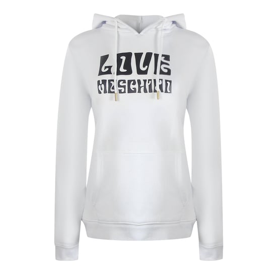Love Moschino Groovy Logo Witte Hoodie - Image 1
