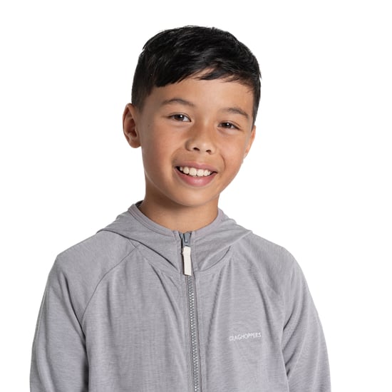 Craghoppers Frey Nosilife Hooded Jacket voor kinderen/Kinderen (Zachtgrijs mergel) - Image 3